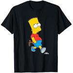 T-shirts noirs à manches courtes Les Simpson Bart Simpson Taille S classiques pour homme 