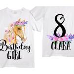 Chemises à motif licornes pour fille de la boutique en ligne Etsy.com 