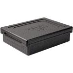 Lunch boxes isothermes noires en polypropylène avec couvercle 