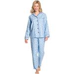 Thermovitex - Pyjama en Flanelle Pur Coton, Femme - Imp. Bleu - 50/52