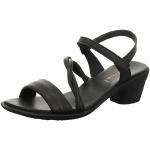 Sandales Think! noires en cuir en cuir pour pieds étroits Pointure 40 look fashion pour femme en promo 