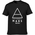 Thirty 30 Seconds to Mars Men's T-Shirt Unisex Black Cotton Print Tee Shirts L