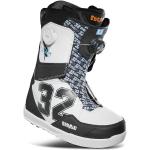 Boots de snowboard Thirtytwo blanches en caoutchouc medium souples à laçage double BOA en promo 