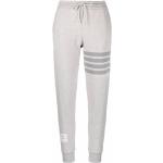 Pantalons taille élastique Thom Browne gris à rayures Taille XS W40 coupe slim pour femme en promo 