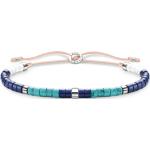 Bracelets de perles Thomas Sabo bleues foncé à perles classiques pour femme 