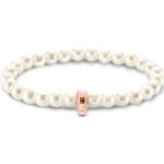 Bracelets de perles Thomas Sabo blancs en or rose à perles pour femme en promo 