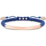 Bracelets Thomas Sabo bleues foncé en argent en or rose 18 carats personnalisés look casual pour femme en promo 