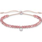 Thomas Sabo Bracelet perles roses avec pierre blanche rose