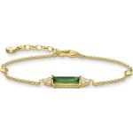 Bracelets Thomas Sabo vert émeraude en plaqué Or classiques pour femme 
