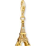 Charms en argent Thomas Sabo blancs en or jaune à motif Tour Eiffel Tour Eiffel pour femme 