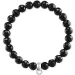Bracelets en jonc Thomas Sabo noirs en argent à perles look fashion pour femme 