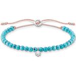 Bracelets de perles Thomas Sabo turquoise en argent à perles look fashion pour femme 