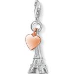 Pendentifs coeur Thomas Sabo argentés en or rose à motif Tour Eiffel Tour Eiffel pour femme 
