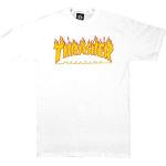 THRASHER Flame T-Shirt pour Homme M Blanc