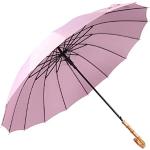 ThreeH Solide Parapluie de Golf Classique Manche en Bois Coupe-Vent Ouverture Automatique Parapluie Voyage Léger KS08,Purple