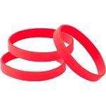Bracelets silicone rouges en silicone look fashion pour enfant 