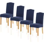 Housses de chaise bleus foncé en polyester extensibles 
