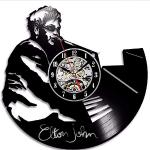 TIANZly Elton John Horloge Vinyle Décoration Murale Design