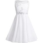 Robes de demoiselle d'honneur Tiaobug blanches en dentelle à strass Taille 14 ans look fashion pour fille de la boutique en ligne Amazon.fr 