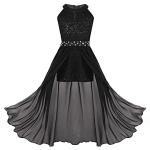 Robes de demoiselle d'honneur Tiaobug noires en organza à strass Taille 8 ans look fashion pour fille de la boutique en ligne Amazon.fr 