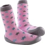 Chaussons chaussettes Tichoups roses en PVC anti glisse look fashion pour fille 