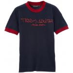 T-shirts à manches courtes Teddy Smith Ticlass rouge bordeaux enfant look casual en promo 