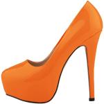 Escarpins talon aiguille orange à talons aiguilles Pointure 38 look fashion pour femme 
