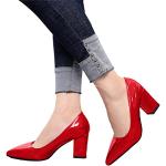 Escarpins vernis rouges en cuir Pointure 43 look fashion pour femme 