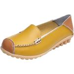 Chaussons mocassins jaunes en cuir Pointure 41 look casual pour femme 