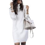Robes sweat blanches mi-longues à manches longues Taille 3 XL look casual pour femme 