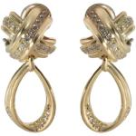 Boucles d'oreilles Tiffany & Co. jaunes en or jaune en diamant 18 carats en diamant seconde main look vintage 