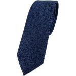 Cravates mi-slim Tigertie bleu marine à fleurs Tailles uniques look fashion pour homme 