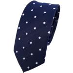 Cravates mi-slim Tigertie bleus foncé à pois look fashion pour homme 