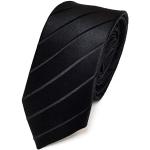 Cravates mi-slim Tigertie noires à rayures look fashion pour homme 