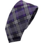 Cravates mi-slim Tigertie violet foncé à carreaux look fashion pour homme 