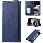 Housses Samsung Galaxy Note bleues en cuir avec Compartiment secret type à clapet look fashion 
