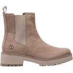 Bottes Timberland taupe en cuir Pointure 42,5 look fashion pour femme 