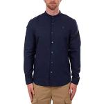 Chemises Timberland bleues en lin à manches longues à manches longues Taille XL look fashion pour homme 