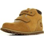 Chaussures d'automne Timberland Pokey Pine marron en cuir à bouts ronds à scratchs Pointure 24 look fashion pour enfant 