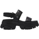 Sandales plates Timberland noires en cuir Pointure 41 avec un talon entre 5 et 7cm look casual pour femme 
