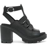 Sandales à talons Timberland noires en cuir de veau à boucles Pointure 39 look fashion pour femme 
