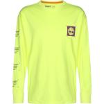 T-shirts Timberland jaune fluo à manches longues à col rond look fashion pour homme 