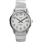 Montres-bracelet Timex gris acier à quartz classiques à bracelet extensible pour homme 
