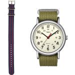 Bracelets de montre Timex Weekender argentés à à boucle ardillon look fashion pour homme 