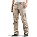 Pantalons cargo Timezone Benito marron en toile avec ceinture W31 look fashion pour homme 