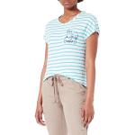 T-shirts Timezone Stripe blancs à manches courtes à manches courtes Taille XL look fashion pour femme 