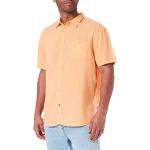 Chemises Timezone orange en lin à manches courtes à manches courtes Taille XXL look fashion pour homme 