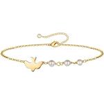 Bracelets en or à perles fantaisie 14 carats fait main look fashion pour femme 