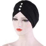 Turbans Tininna noirs à perles Tailles uniques look fashion pour femme 