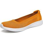 Chaussures casual orange respirantes pour pieds très larges à élastiques Pointure 40 look casual pour femme 